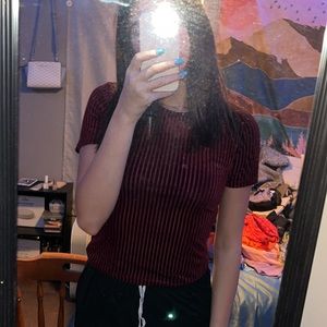 shein velvet crop top